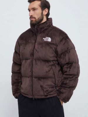 Pernata jakna od velura The North Face smeđa