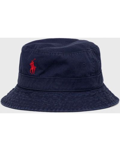 Синяя хлопковая шляпа Polo Ralph Lauren
