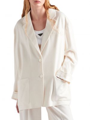 Кашемировый пиджак Prada белый
