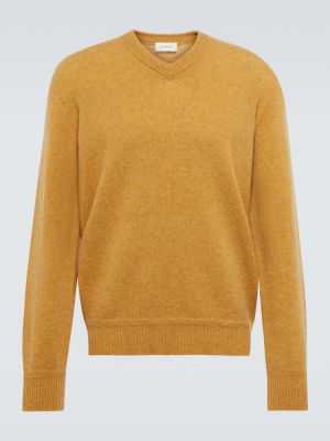 Пуловер с v-образно деколте Lemaire бежово