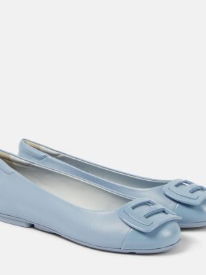 Bőr balerina cipők Hogan kék