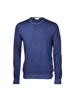 Sweter z wełny merino Paolo Fiorillo Capri niebieski
