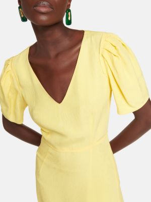 Μίντι φόρεμα με λαιμόκοψη v Marni κίτρινο