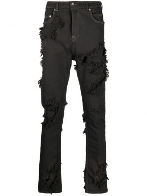 Skinny džíny s oděrkami Rick Owens Drkshdw šedé