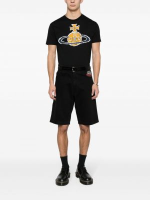 T-shirt aus baumwoll mit print Vivienne Westwood schwarz
