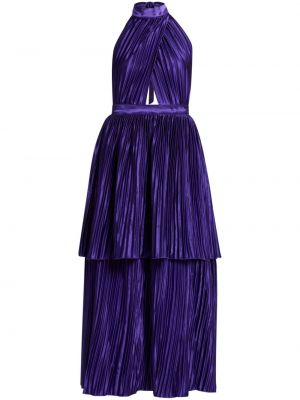 Plisované dlouhé šaty L'idée fialové