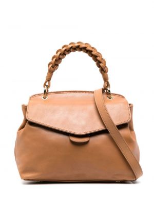 Δερμάτινη τσάντα shopper από λυγαριά Officine Creative