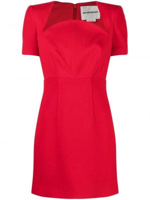 Volnena mini obleka iz krep tkanine Roland Mouret rdeča