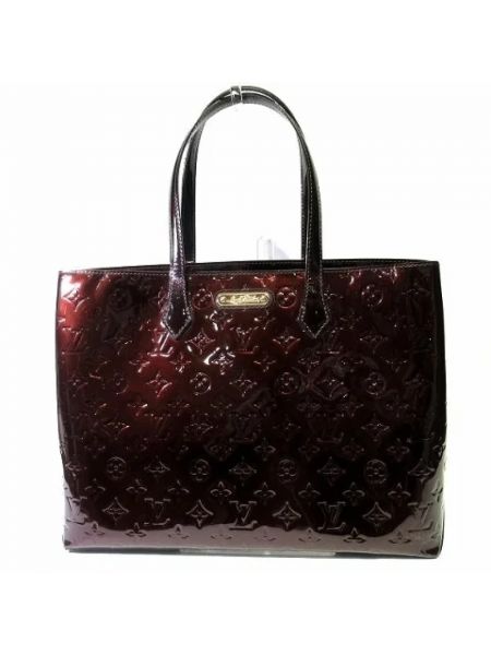 Shopperka skórzana retro Louis Vuitton Vintage czerwona