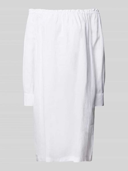 Lniana sukienka midi 0039 Italy biała