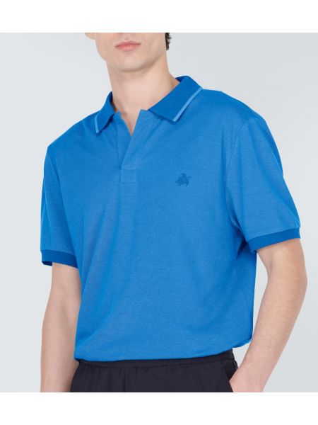 Medvilninis polo marškinėliai Vilebrequin mėlyna