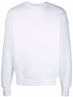 Bluza z kapturem z okrągłym dekoltem Ami Paris biała
