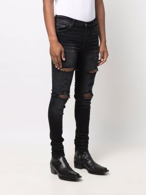 Skinny džíny s oděrkami Amiri černé