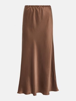 Шелковая юбка макси cleo Asceno коричневый