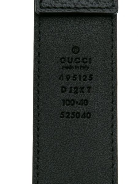 Pasek skórzany z nadrukiem w gwiazdy Gucci Pre-owned