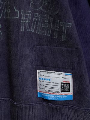 Chemise en coton à imprimé Mihara Yasuhiro noir