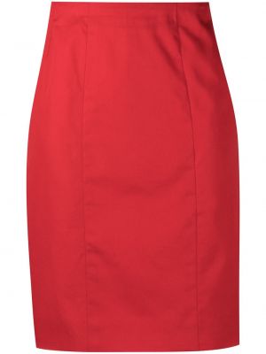 Sukně na zip s vysokým pasem Chanel Pre-owned - červená