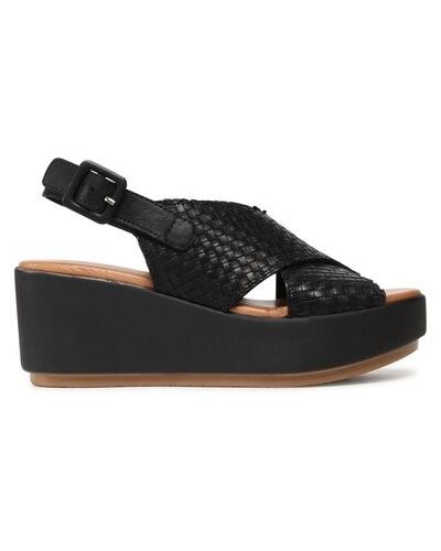 Kožené sandále Inuovo čierna