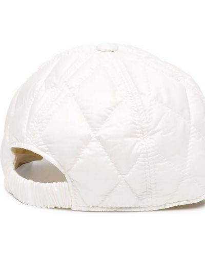 Dygsniuotas kepurė su snapeliu Moncler balta
