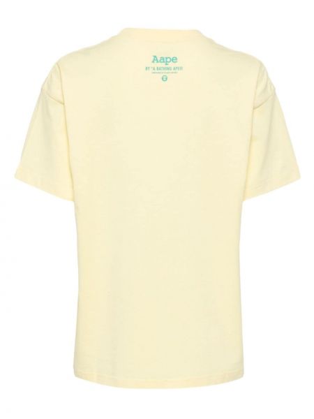 Raštuotas medvilninis marškinėliai Aape By *a Bathing Ape® geltona