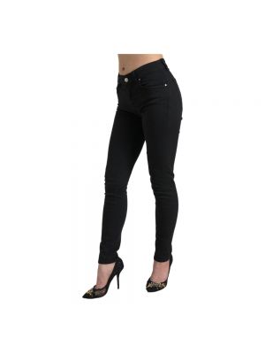 Jeansy skinny z wysoką talią slim fit Dolce And Gabbana czarne