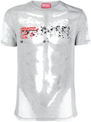 T-shirt trasparente Diesel grigio
