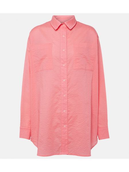 Памучна риза Jade Swim розово