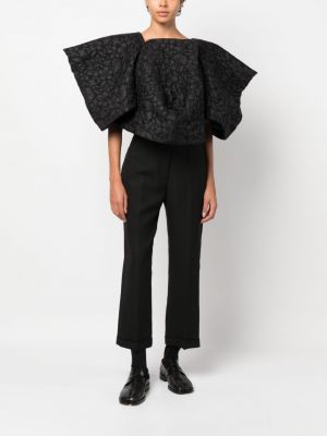 Jacquard bluse ausgestellt Comme Des Garçons schwarz