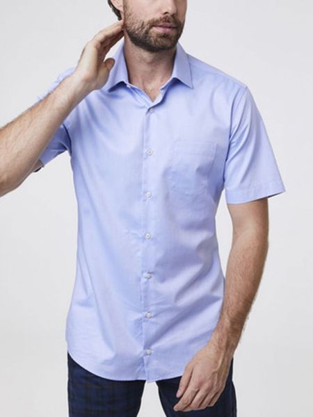 Сорочка з коротким рукавом Pierre Cardin блакитна