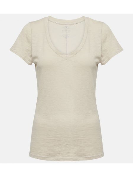 Bomuld fløjl t-shirt Velvet beige