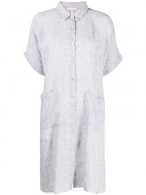 Ľanové mini šaty Eileen Fisher sivá