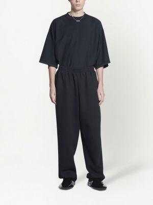 Rovné kalhoty relaxed fit Balenciaga černé