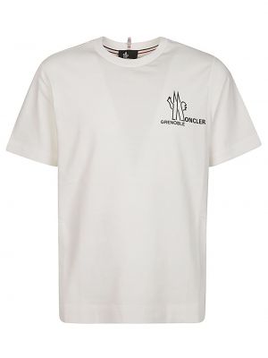 T-shirt di cotone Moncler Grenoble bianco