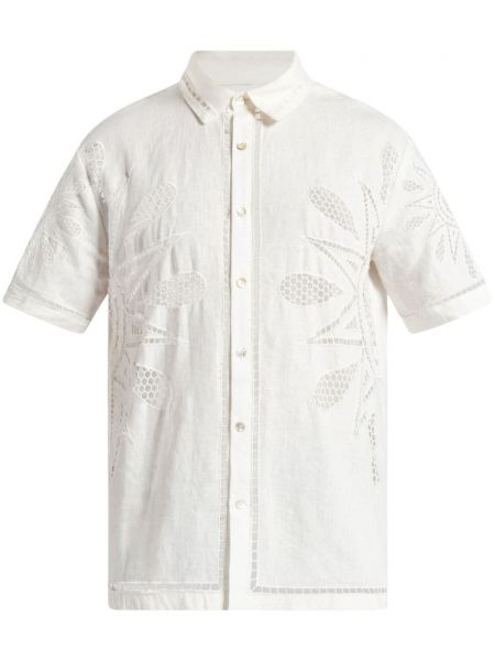 Chemise en lin en dentelle Farm Rio blanc