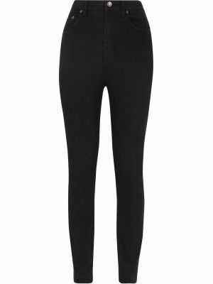Skinny džíny s vysokým pasem Dolce & Gabbana černé