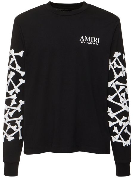 Lange ærmer bomuld t-shirt Amiri sort