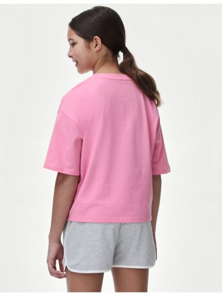 Tričko s nápisom Marks & Spencer ružová