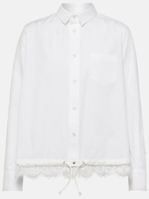 Nėriniuota marškiniai Sacai balta