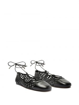 Chaussures de ville à lacets en cuir en dentelle Alexandre Birman noir