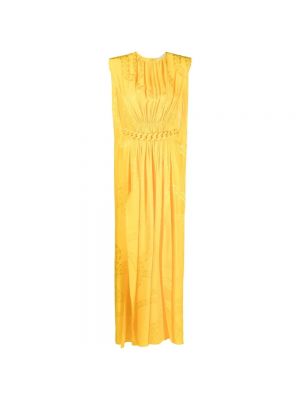 Jedwabna sukienka długa Stella Mccartney żółta