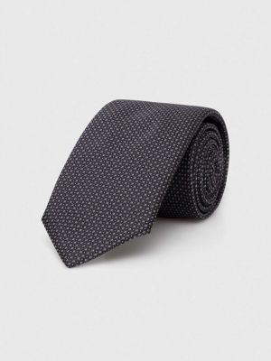 Черный шелковый галстук Boss