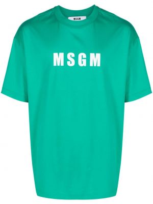 Pamut póló nyomtatás Msgm zöld