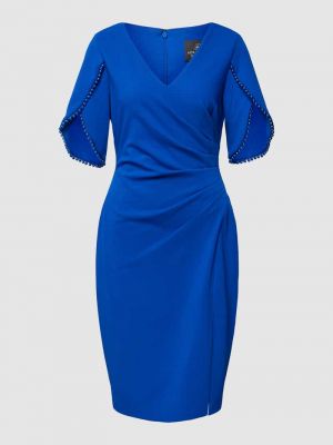 Sukienka midi w jednolitym kolorze Adrianna Papell niebieska