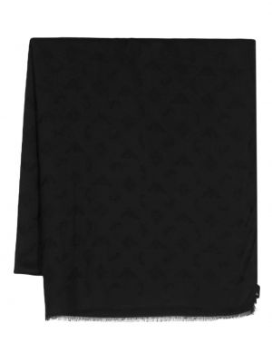 Schal mit print Emporio Armani schwarz