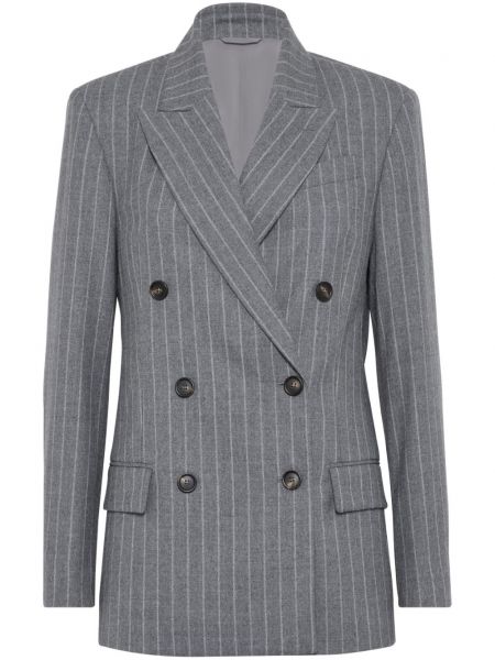 Gestreifter langer blazer Brunello Cucinelli