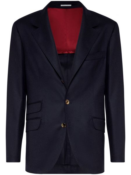 Woll langer blazer Brunello Cucinelli blau