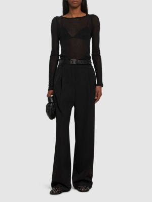 Μπλούζα από ζέρσεϋ Victoria Beckham μαύρο
