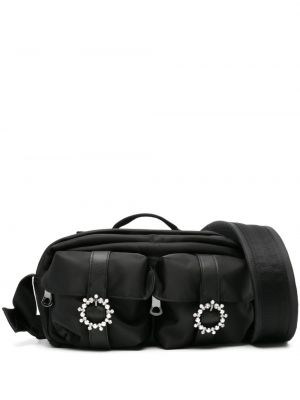 Crossbody torbica z zaponko Simone Rocha črna