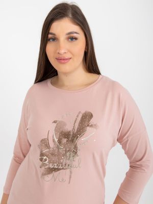Bluză cu inscripții Fashionhunters roz
