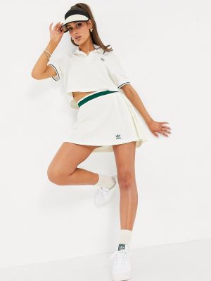 Плиссированная теннисная юбка Adidas Originals белая